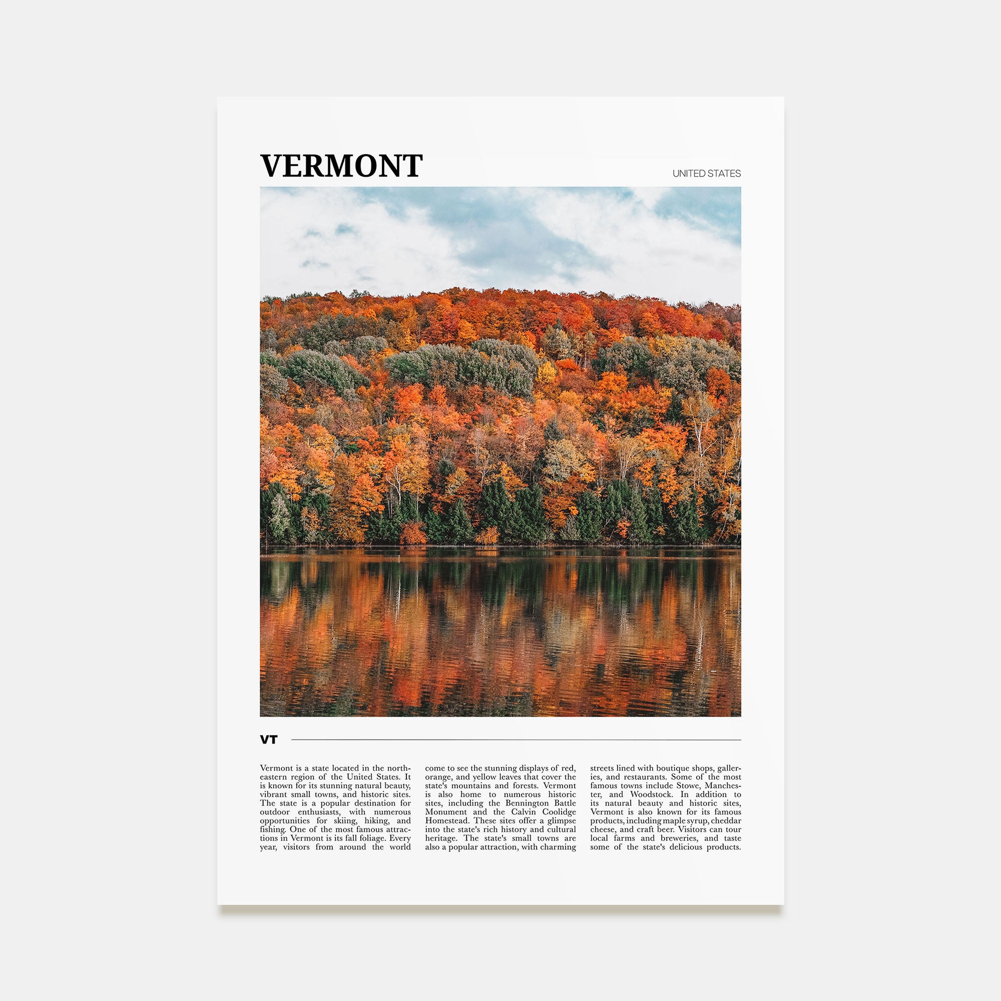 Vermont Travel Color No 3 Poster