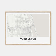 Vero Beach Map Landscape Poster