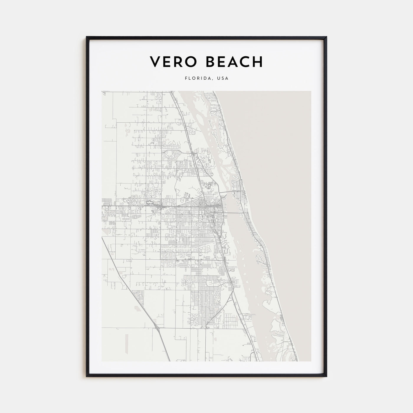 Vero Beach Map Portrait Poster
