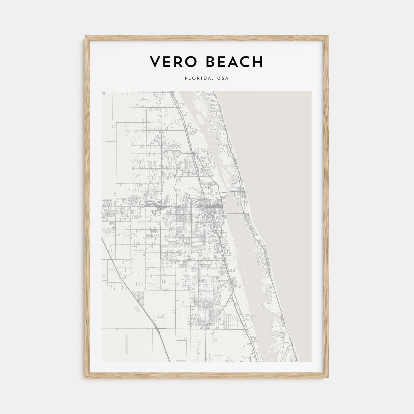 Vero Beach Map Portrait Poster