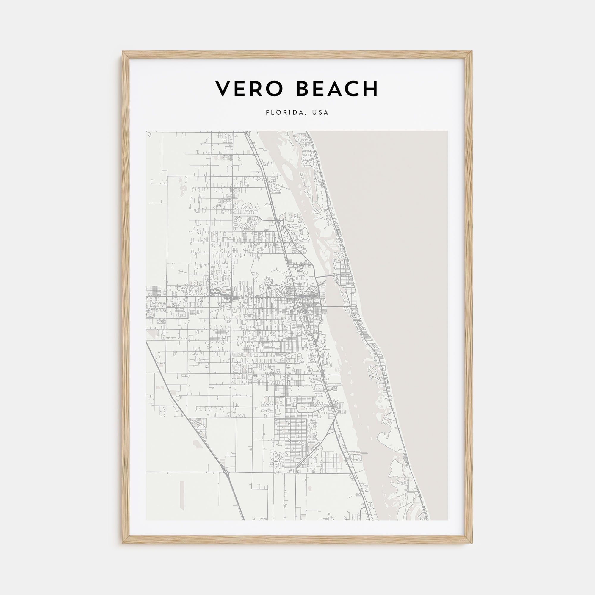 Vero Beach Map Portrait Poster