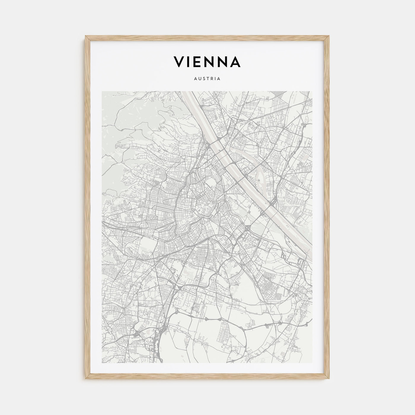 Vienna Map Portrait Poster