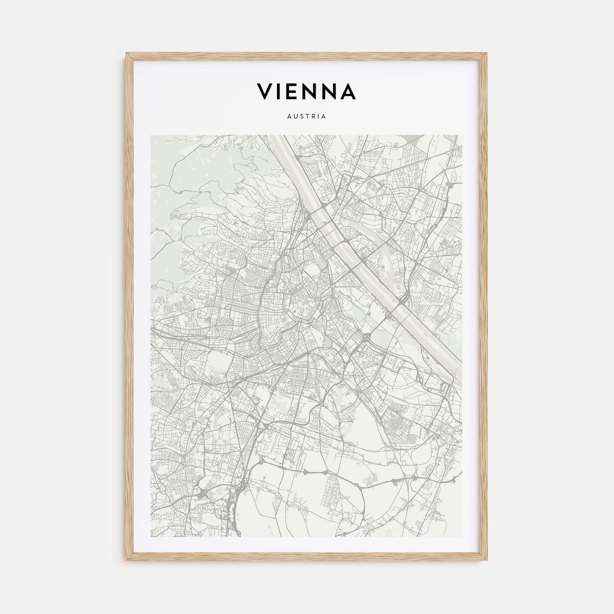 Vienna Map Portrait Poster