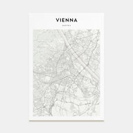 Vienna Map Portrait Poster