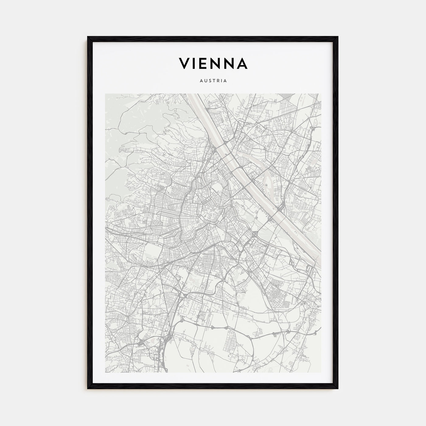 Vienna Map Portrait Poster