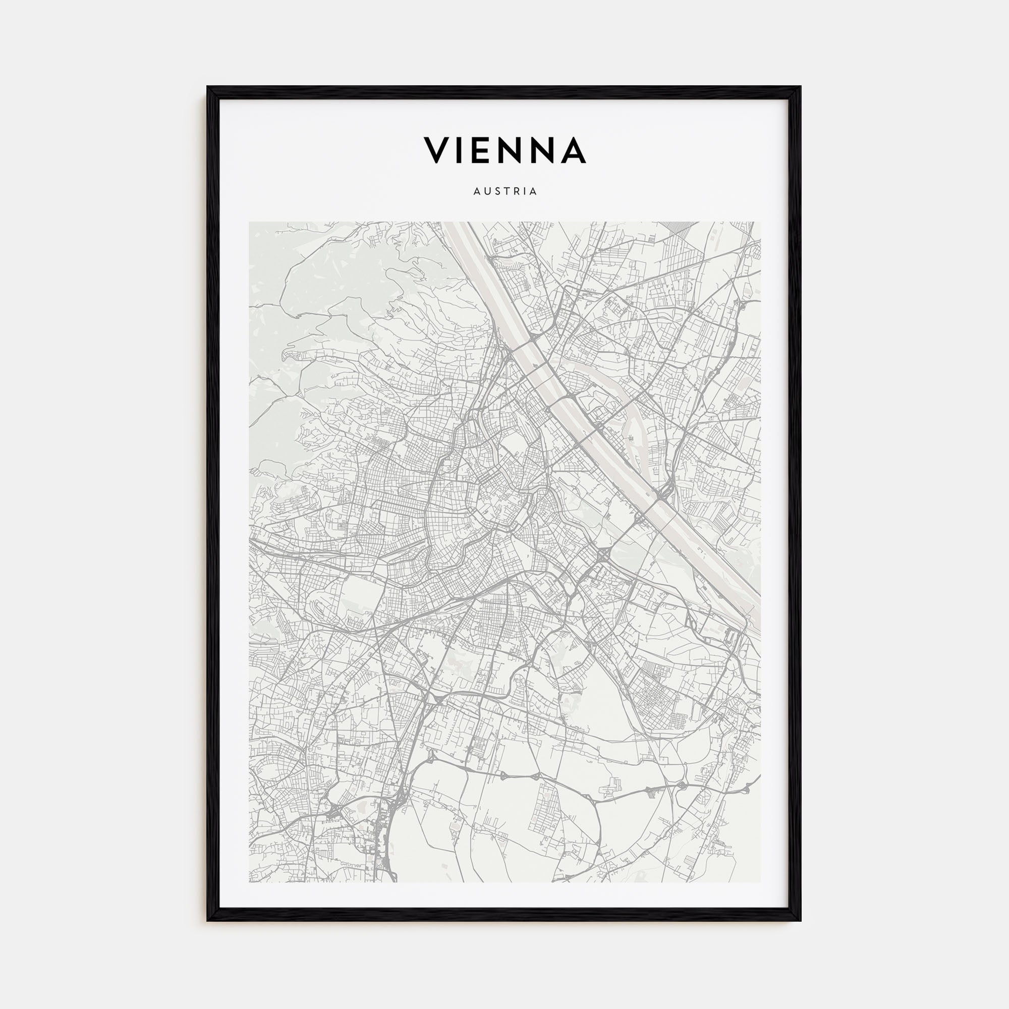Vienna Map Portrait Poster