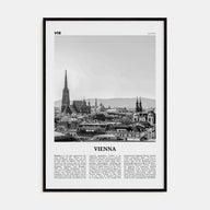 Vienna Travel B&W No 1 Poster