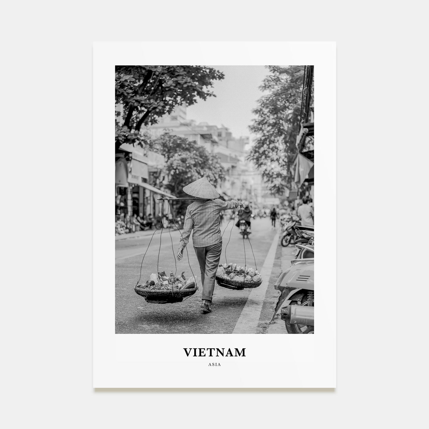 Vietnam Portrait B&W No 2 Poster