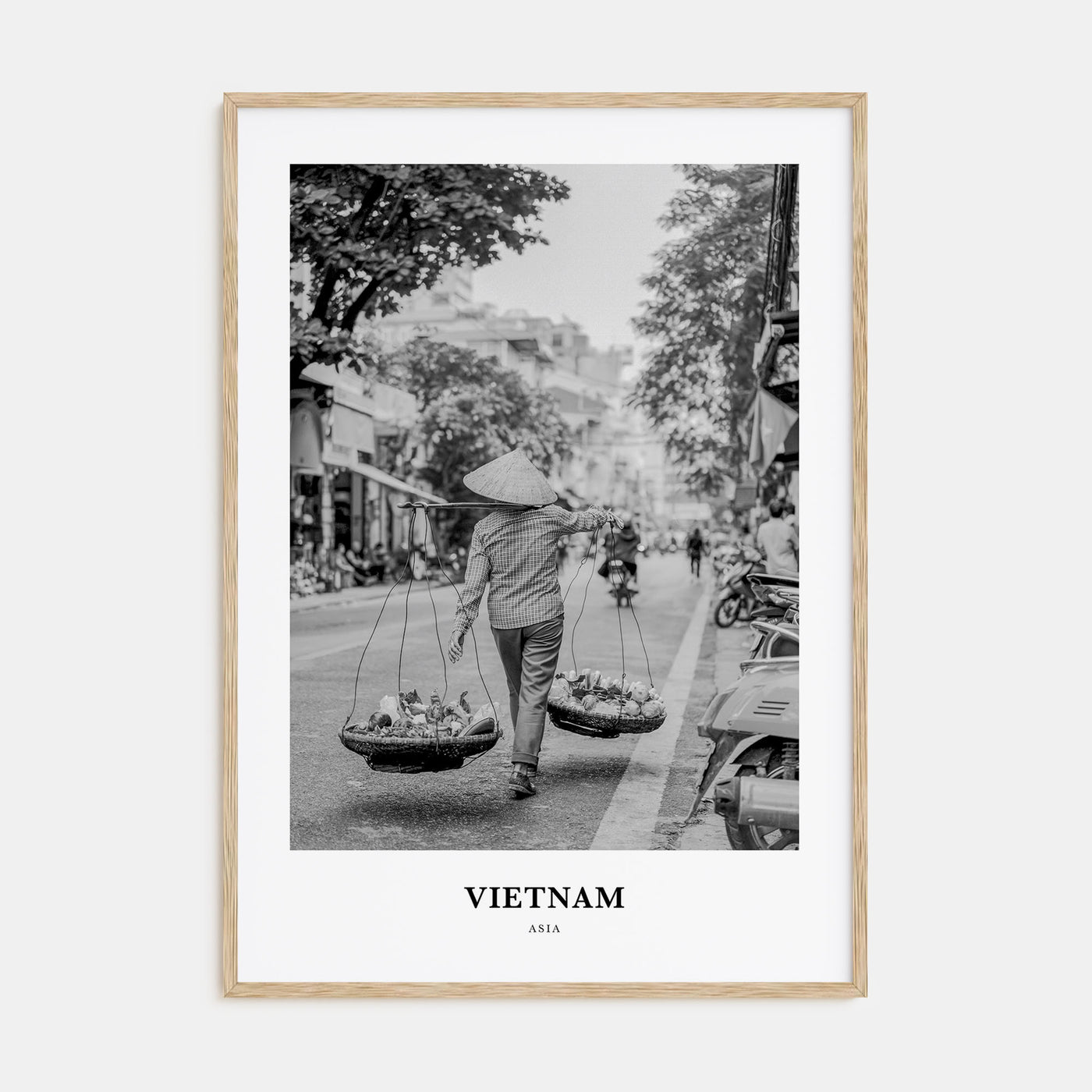 Vietnam Portrait B&W No 2 Poster