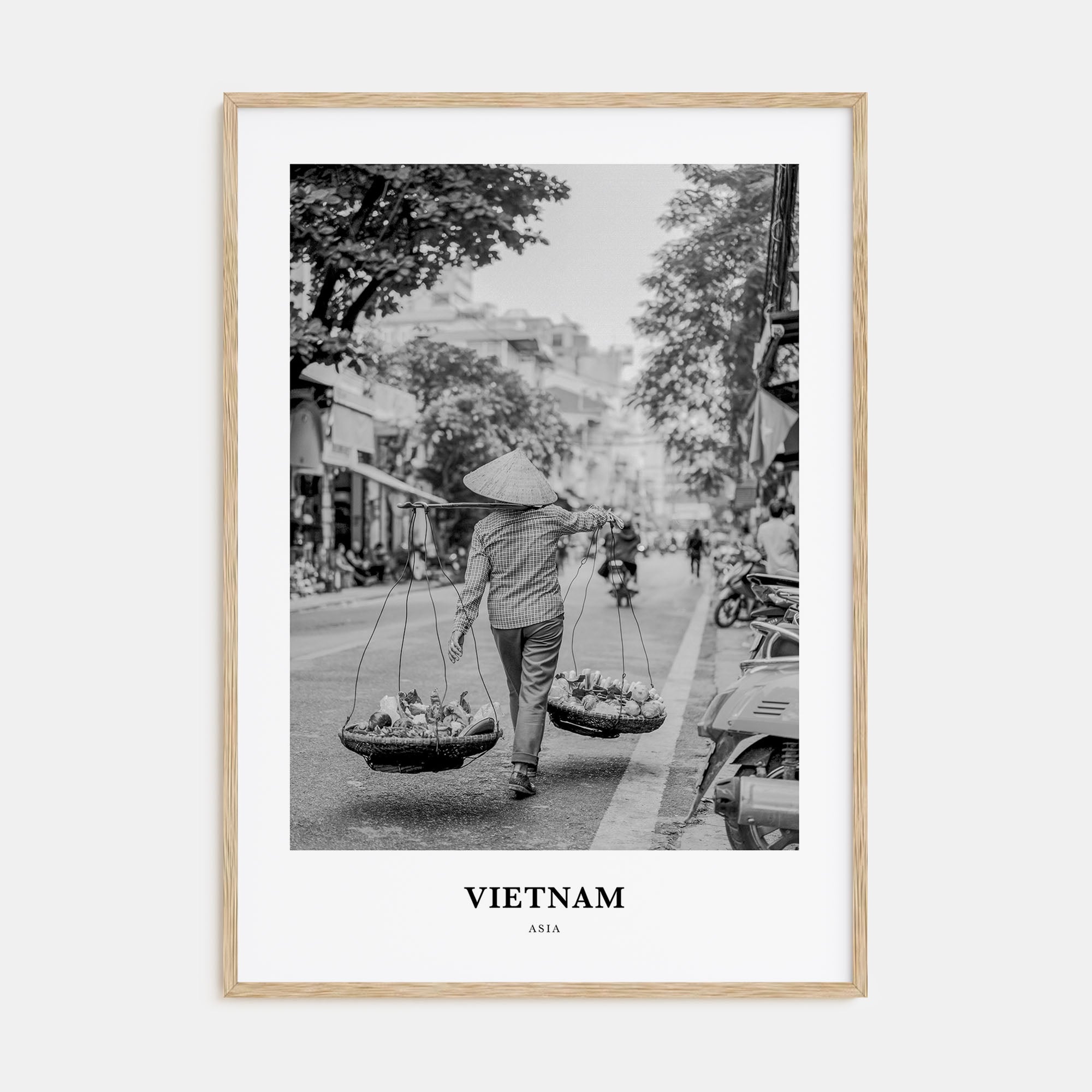 Vietnam Portrait B&W No 2 Poster