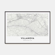 Villanova Map Landscape Poster