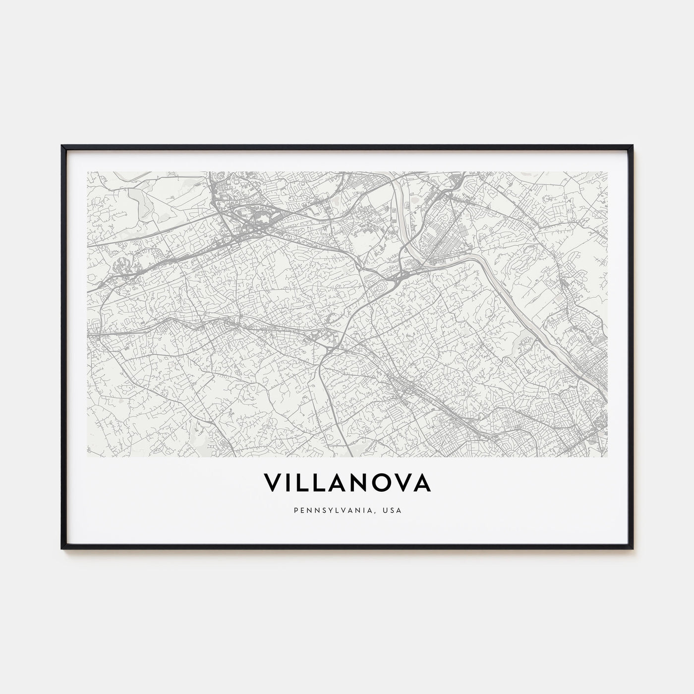 Villanova Map Landscape Poster