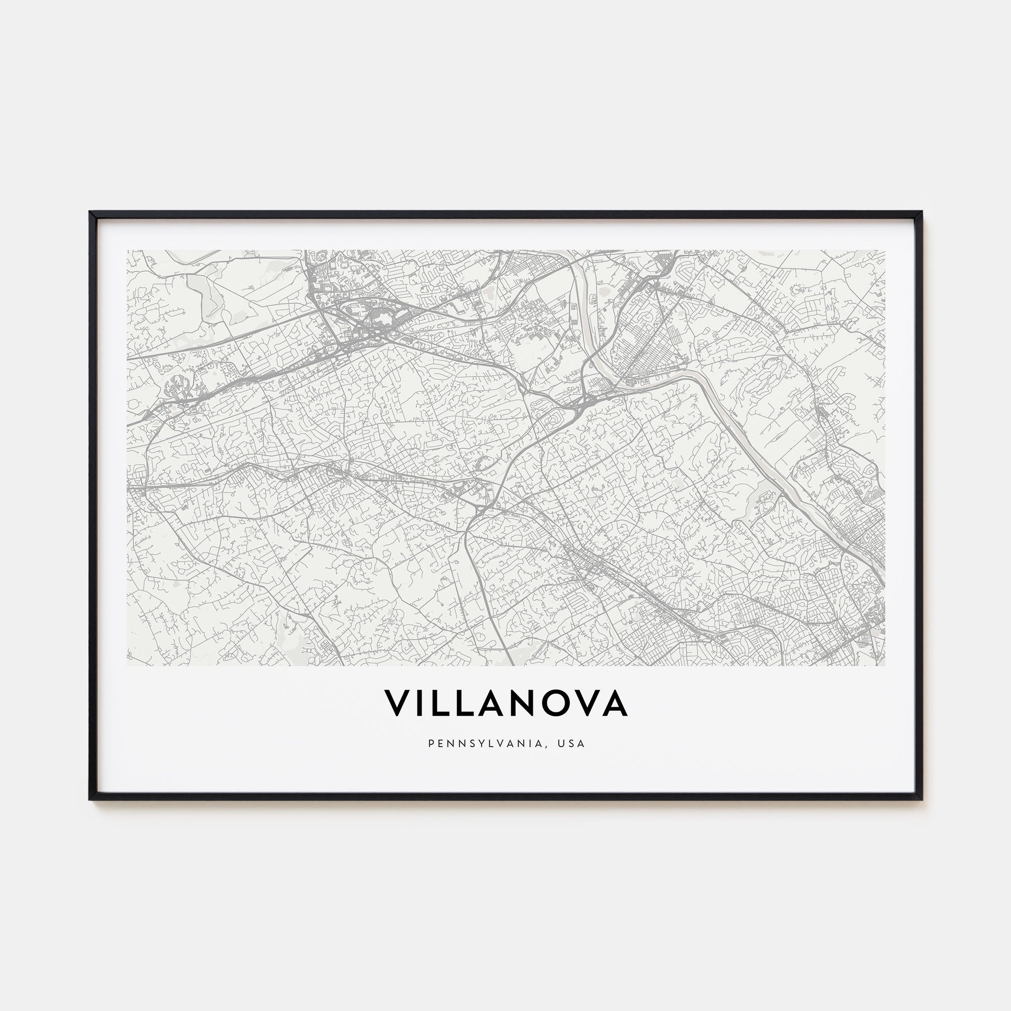 Villanova Map Landscape Poster