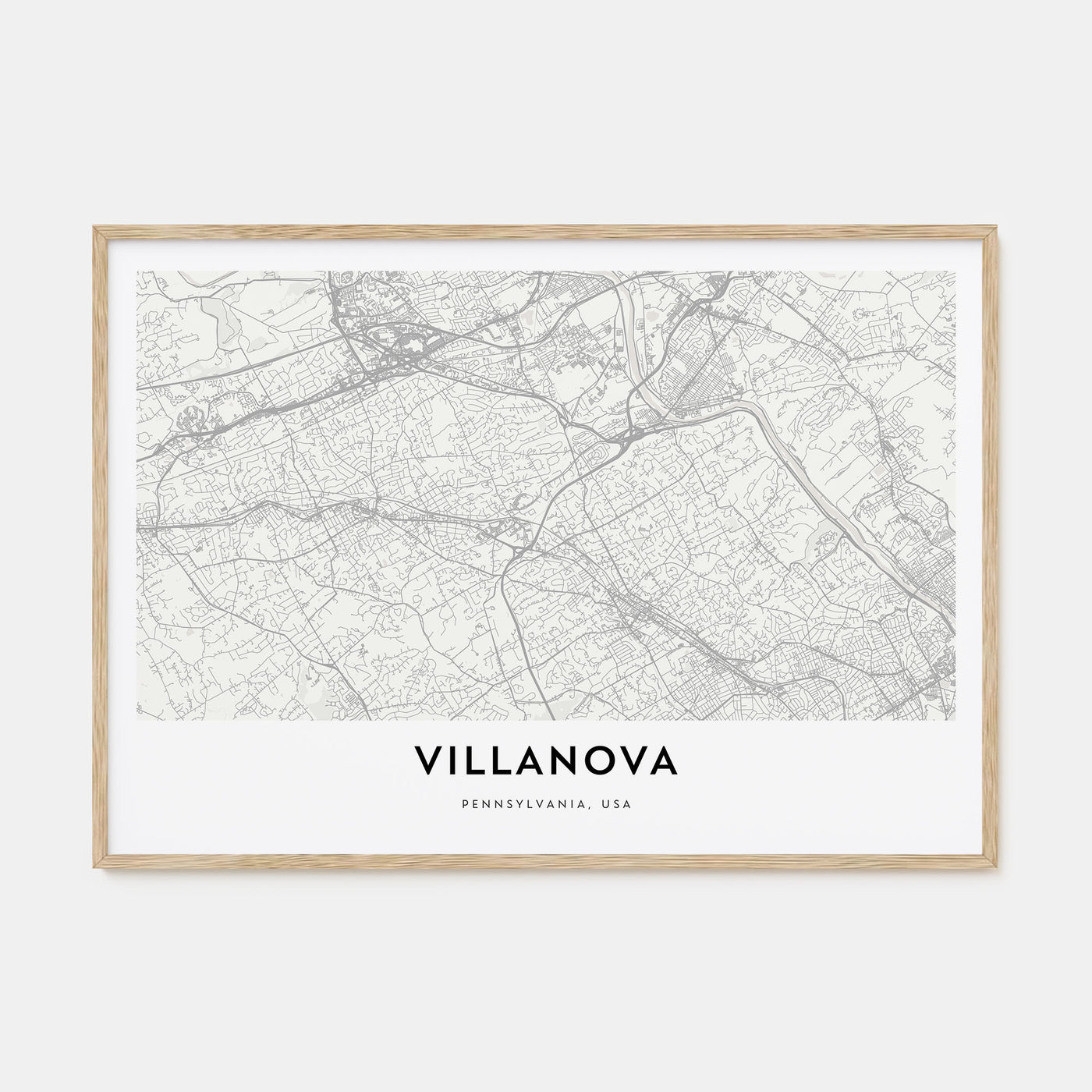 Villanova Map Landscape Poster