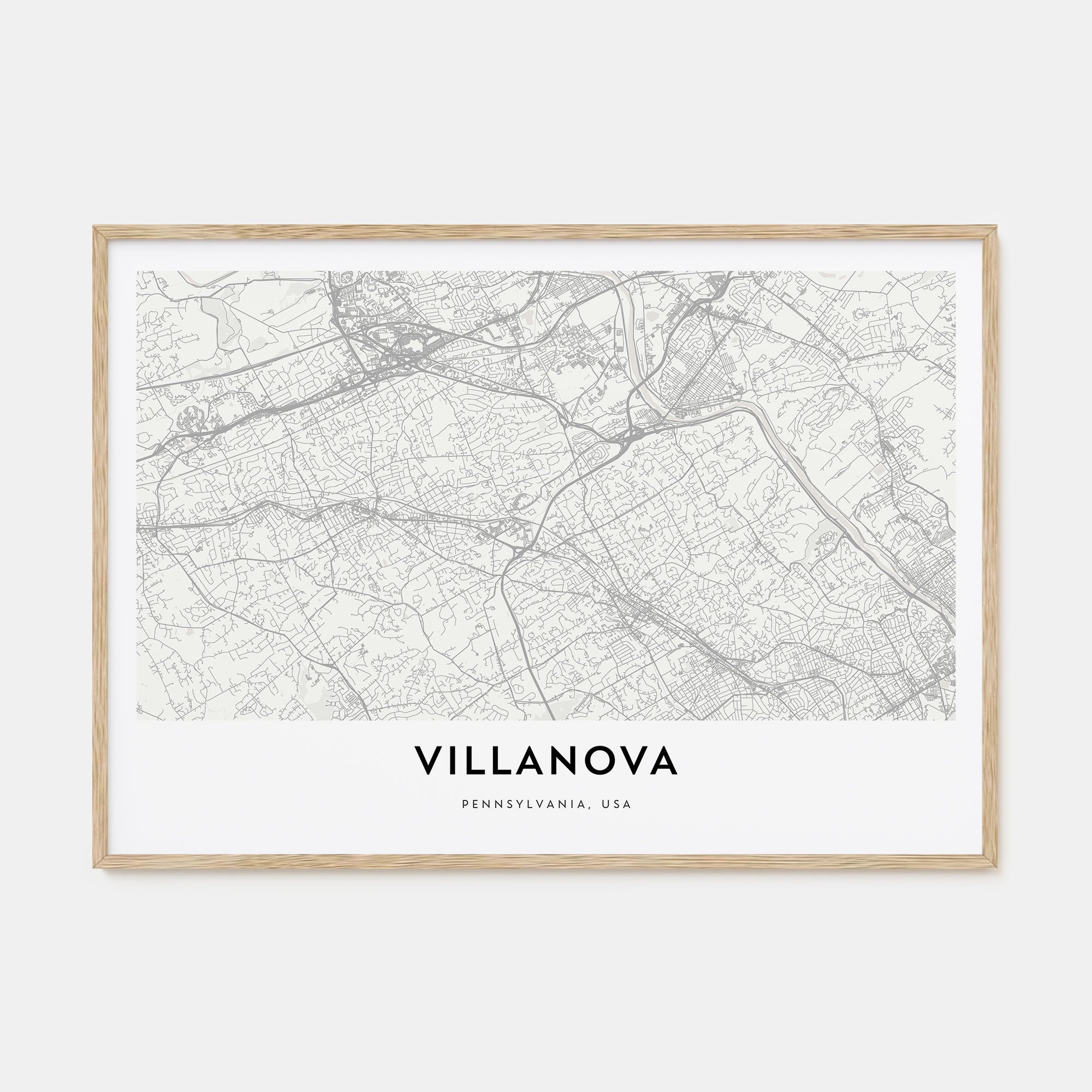 Villanova Map Landscape Poster