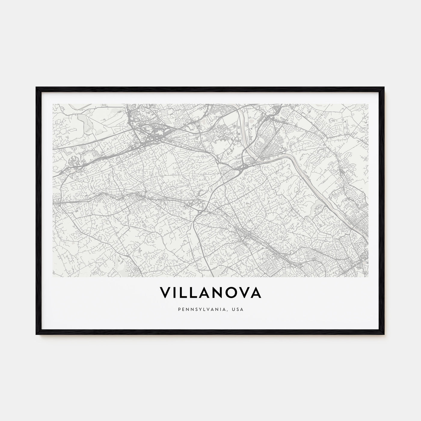 Villanova Map Landscape Poster