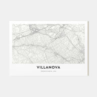 Villanova Map Landscape Poster