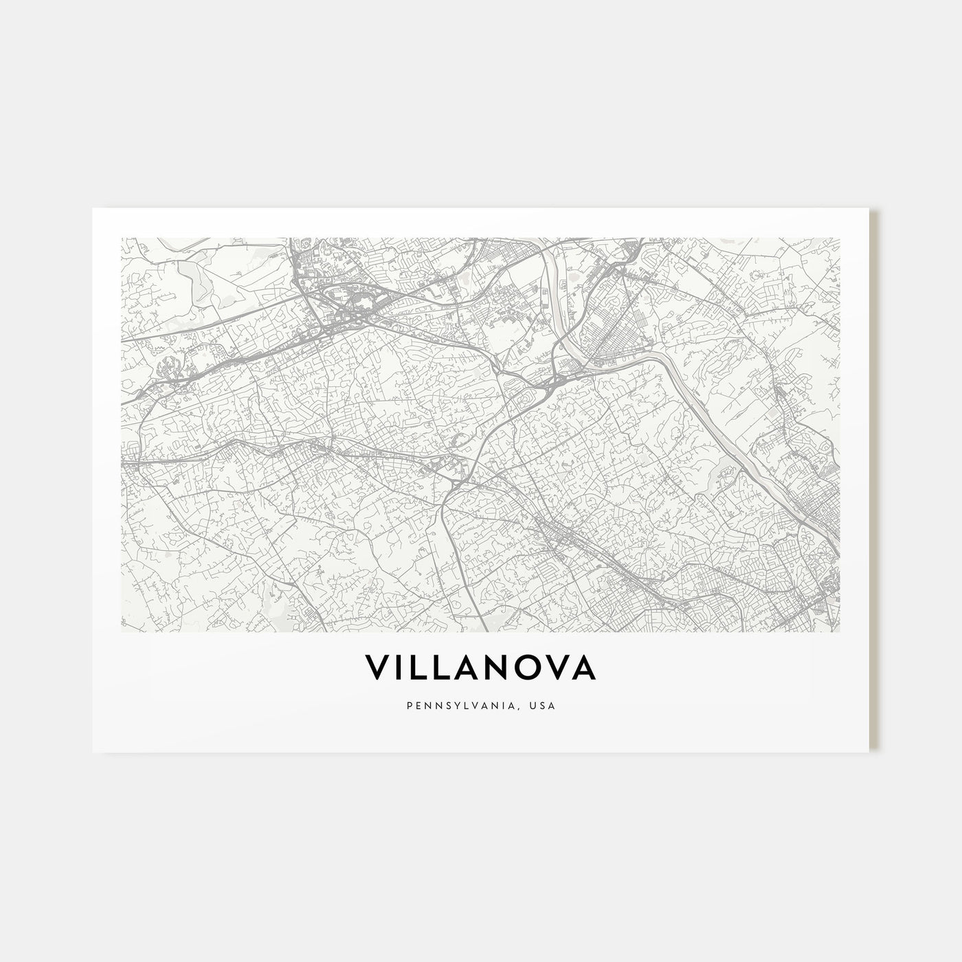 Villanova Map Landscape Poster