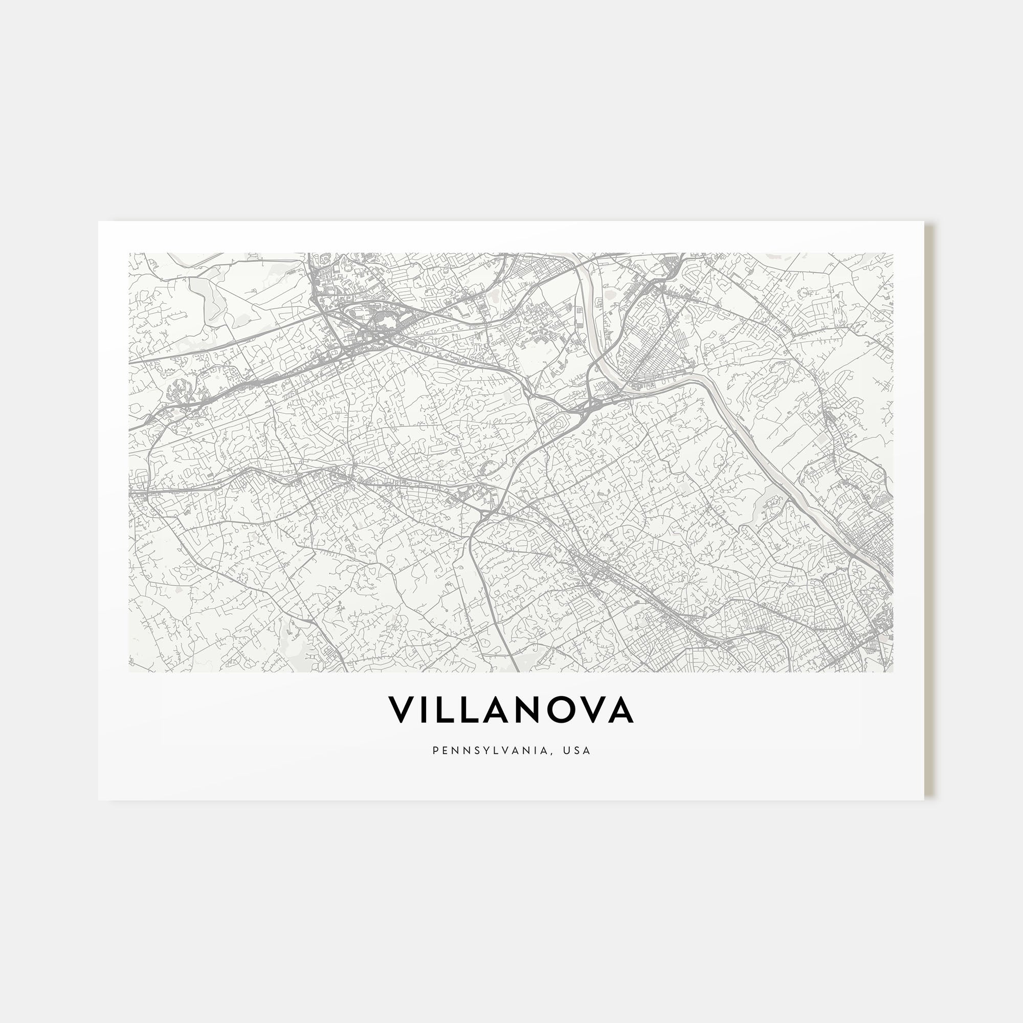 Villanova Map Landscape Poster