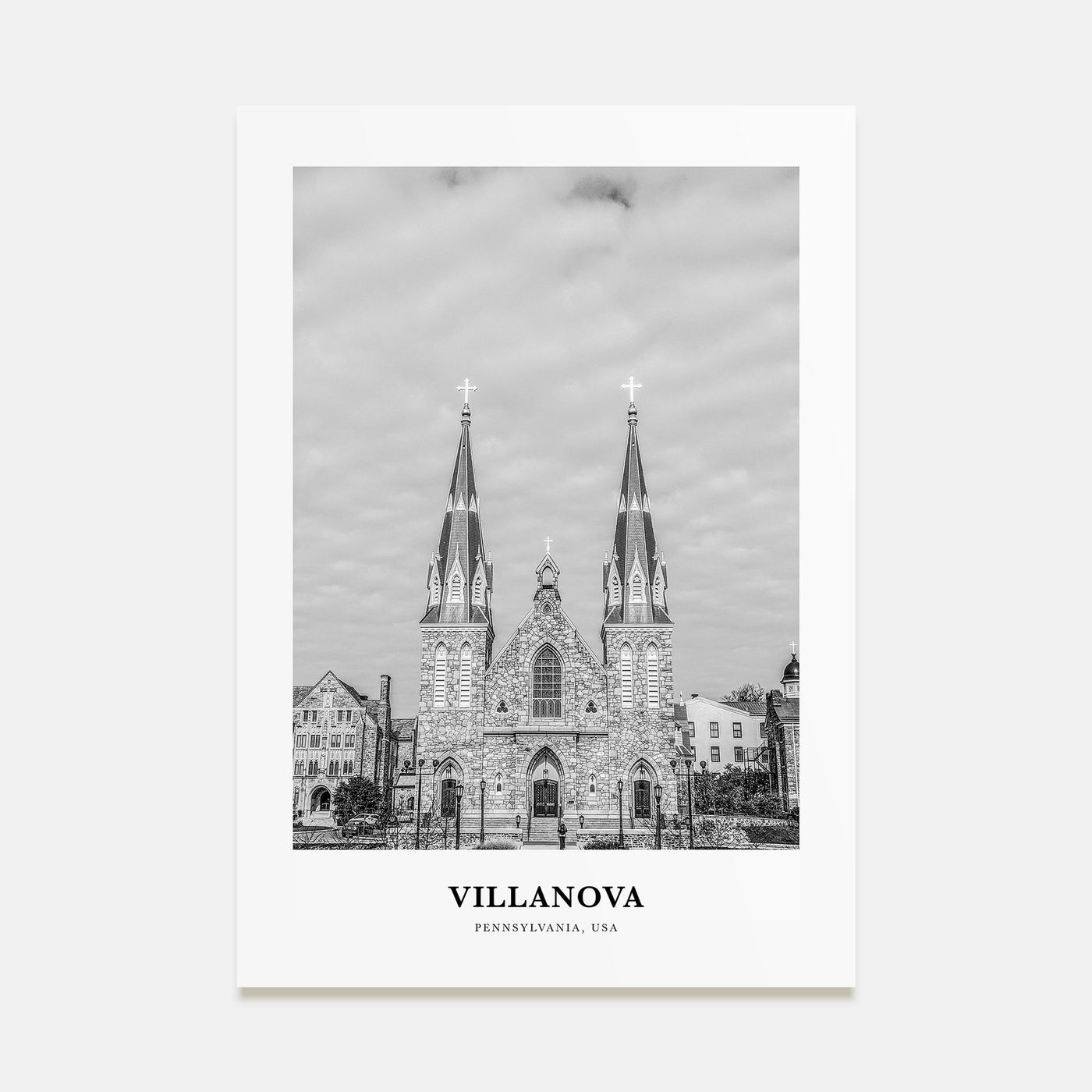 Villanova Portrait B&W Poster