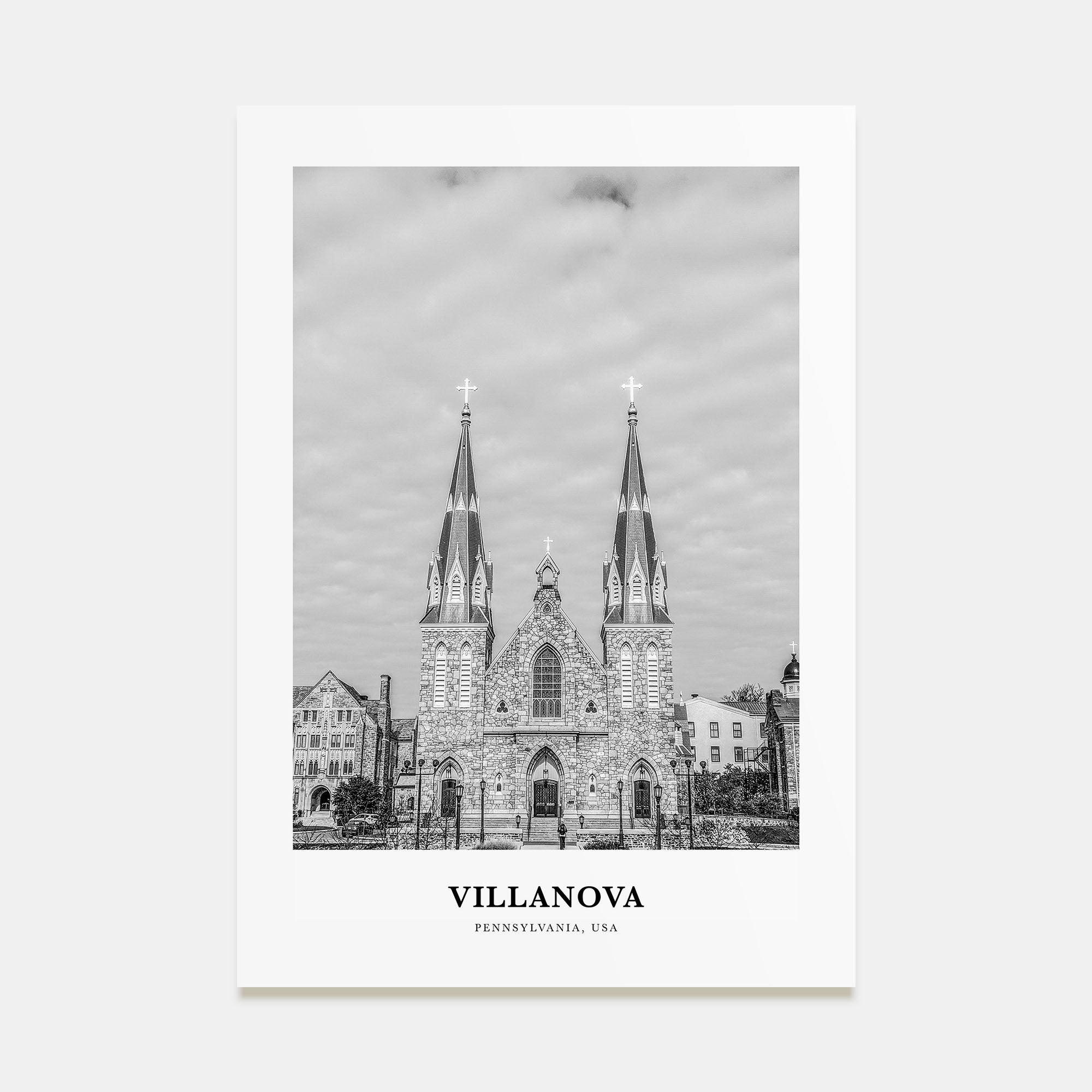 Villanova Portrait B&W Poster