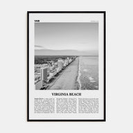 Virginia Beach Travel B&W Poster