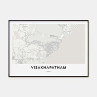 Visakhapatnam Map Landscape Poster