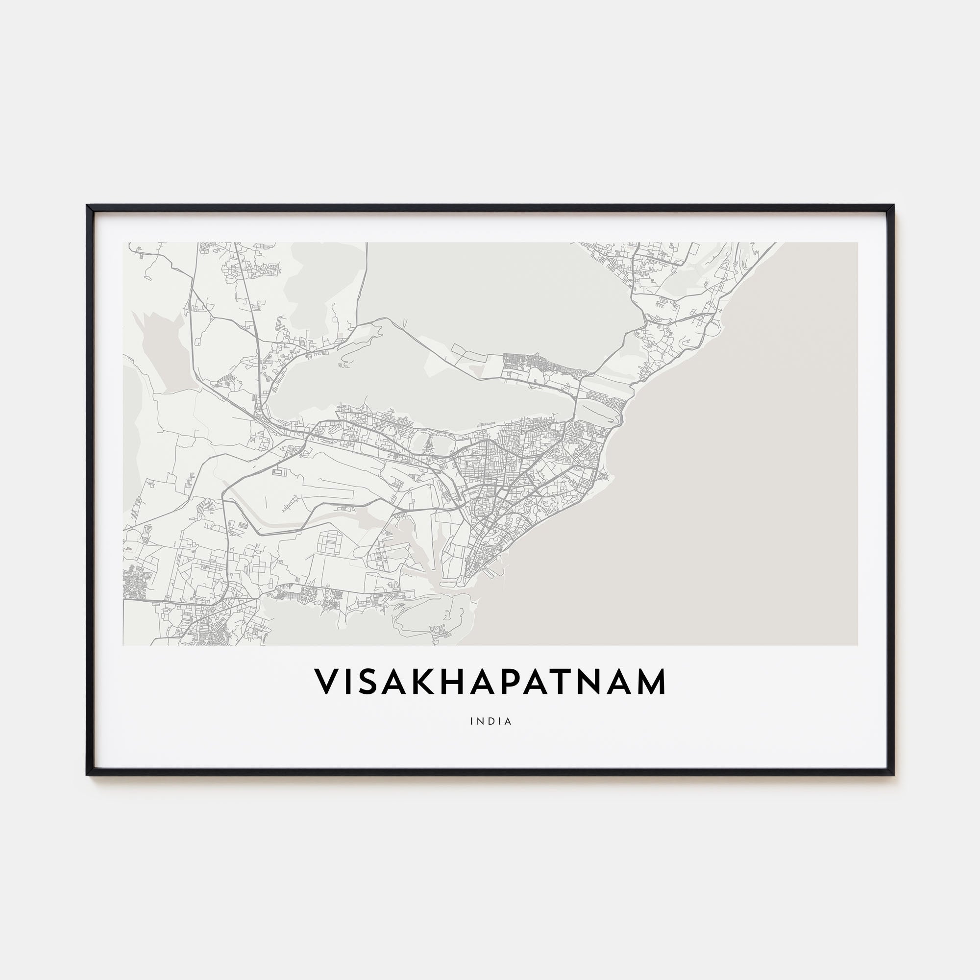 Visakhapatnam Map Landscape Poster