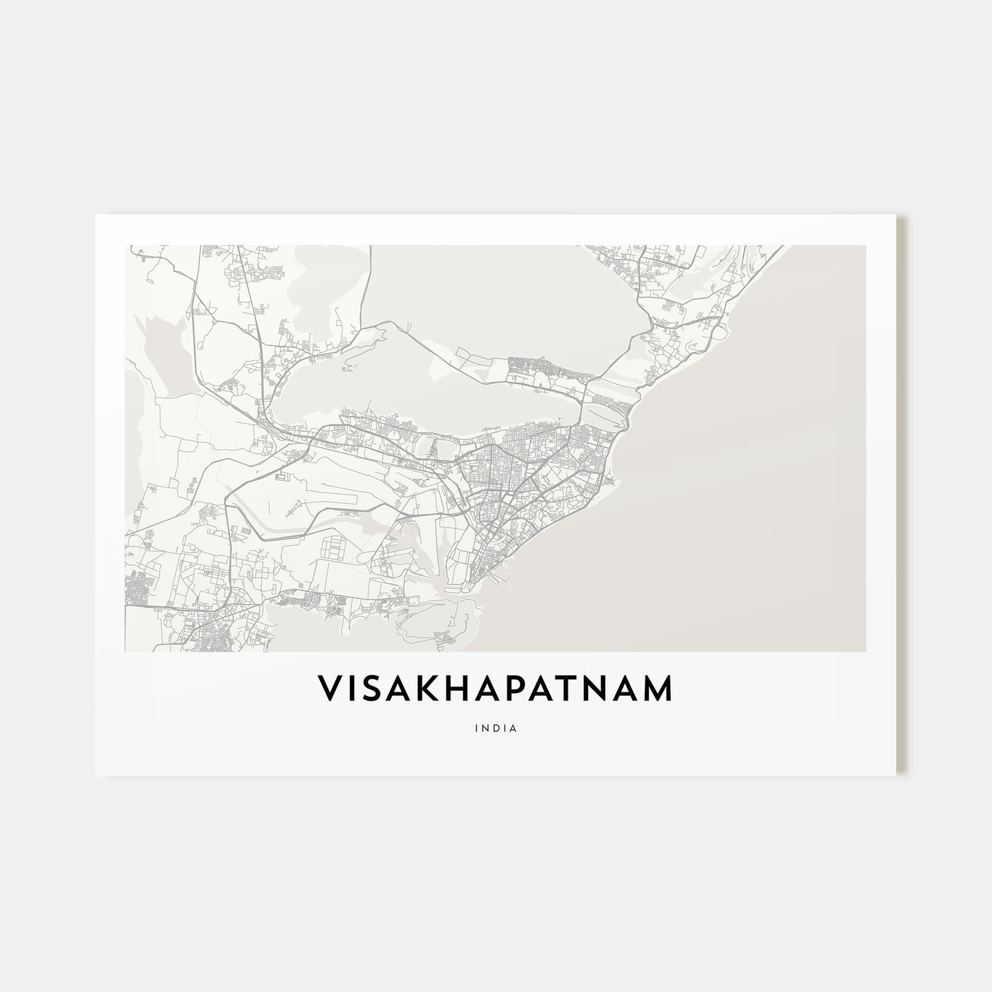 Visakhapatnam Map Landscape Poster