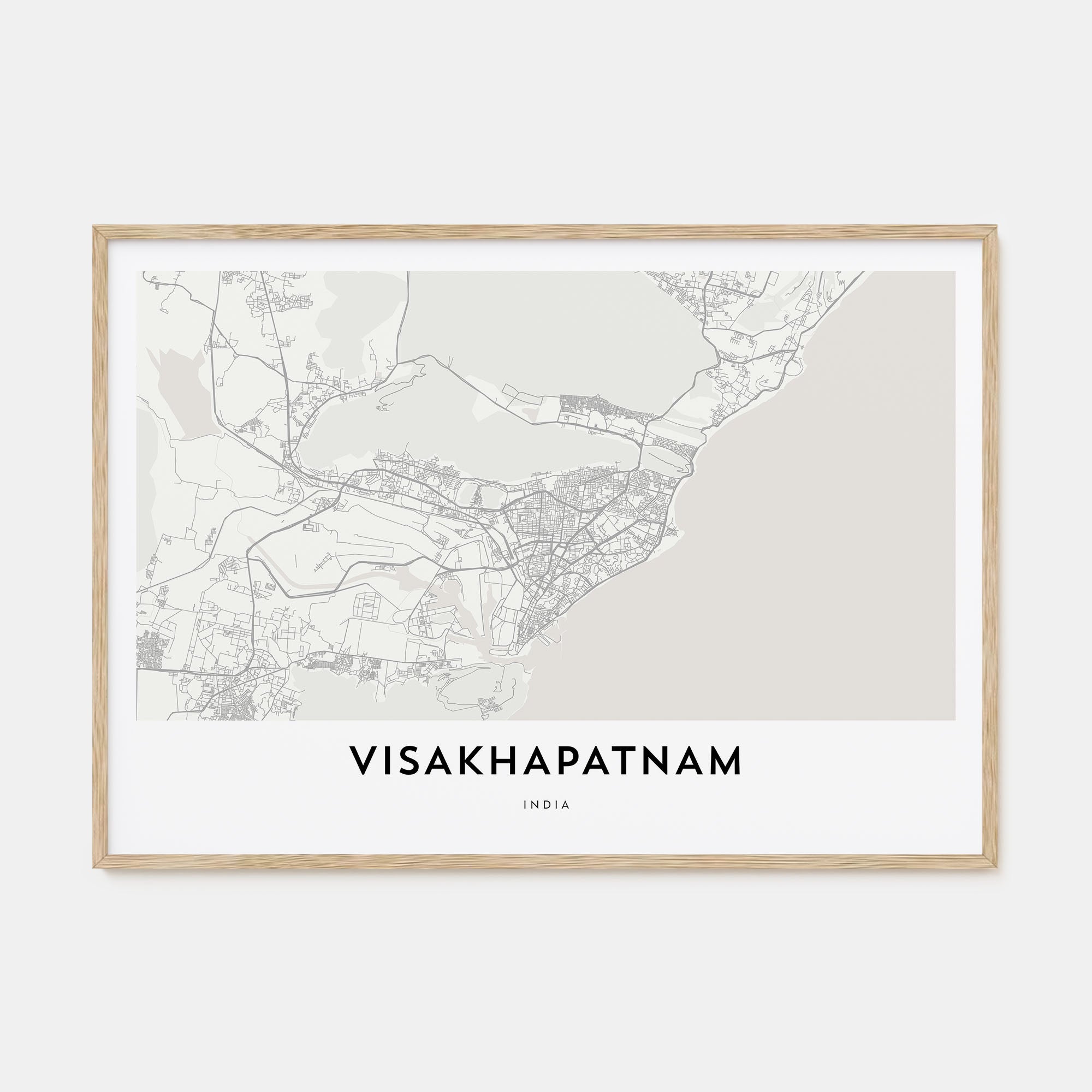Visakhapatnam Map Landscape Poster