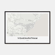 Visakhapatnam Map Landscape Poster