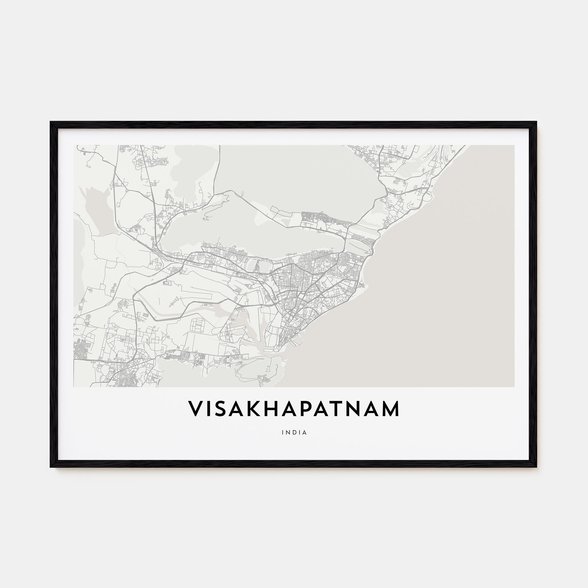 Visakhapatnam Map Landscape Poster
