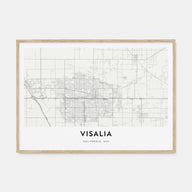 Visalia Map Landscape Poster