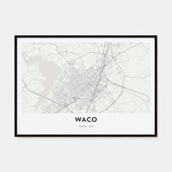 Waco Map Landscape Poster