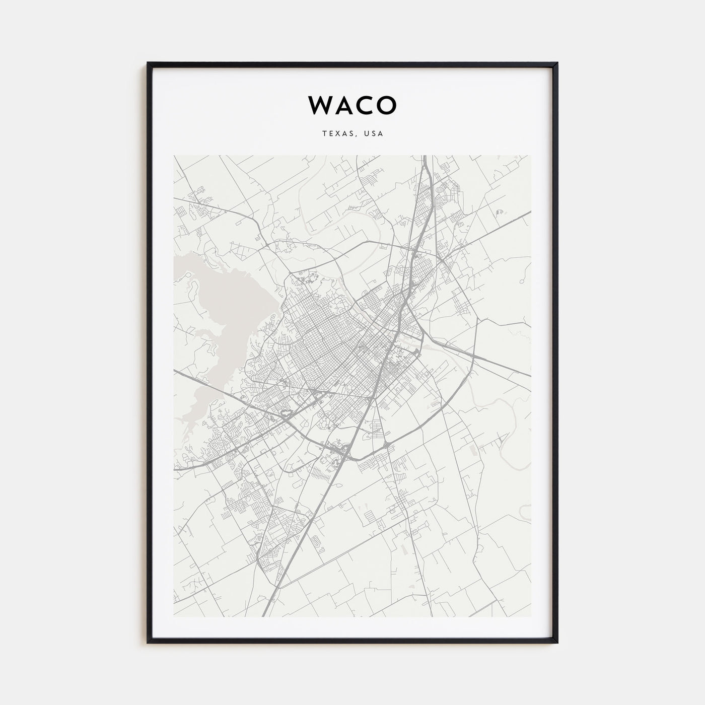 Waco Map Portrait Poster