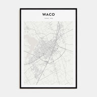 Waco Map Portrait Poster