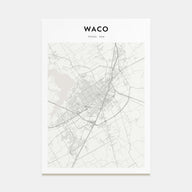 Waco Map Portrait Poster