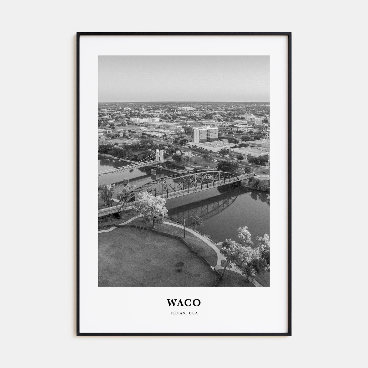 Waco Portrait B&W Poster