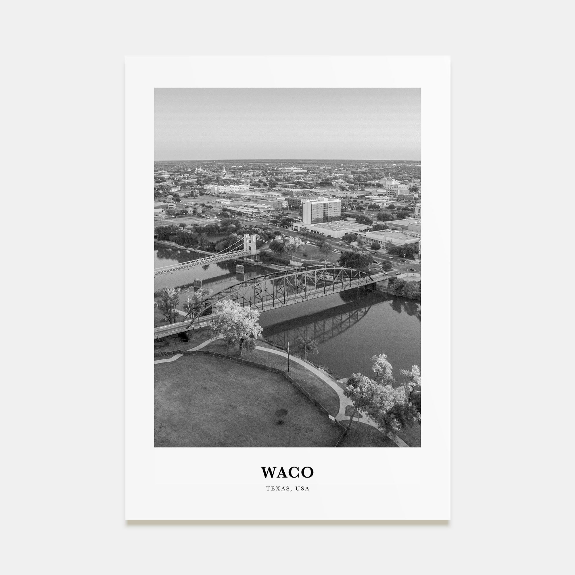 Waco Portrait B&W Poster