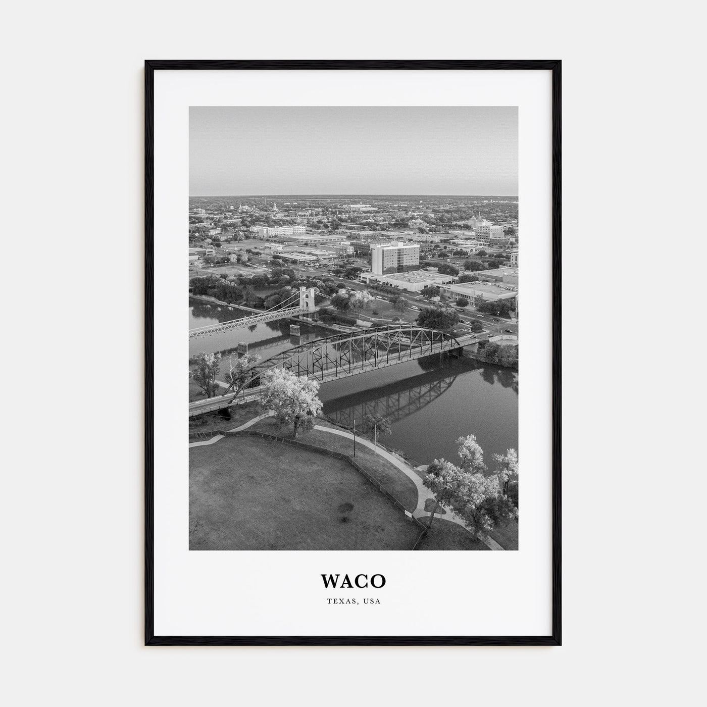 Waco Portrait B&W Poster