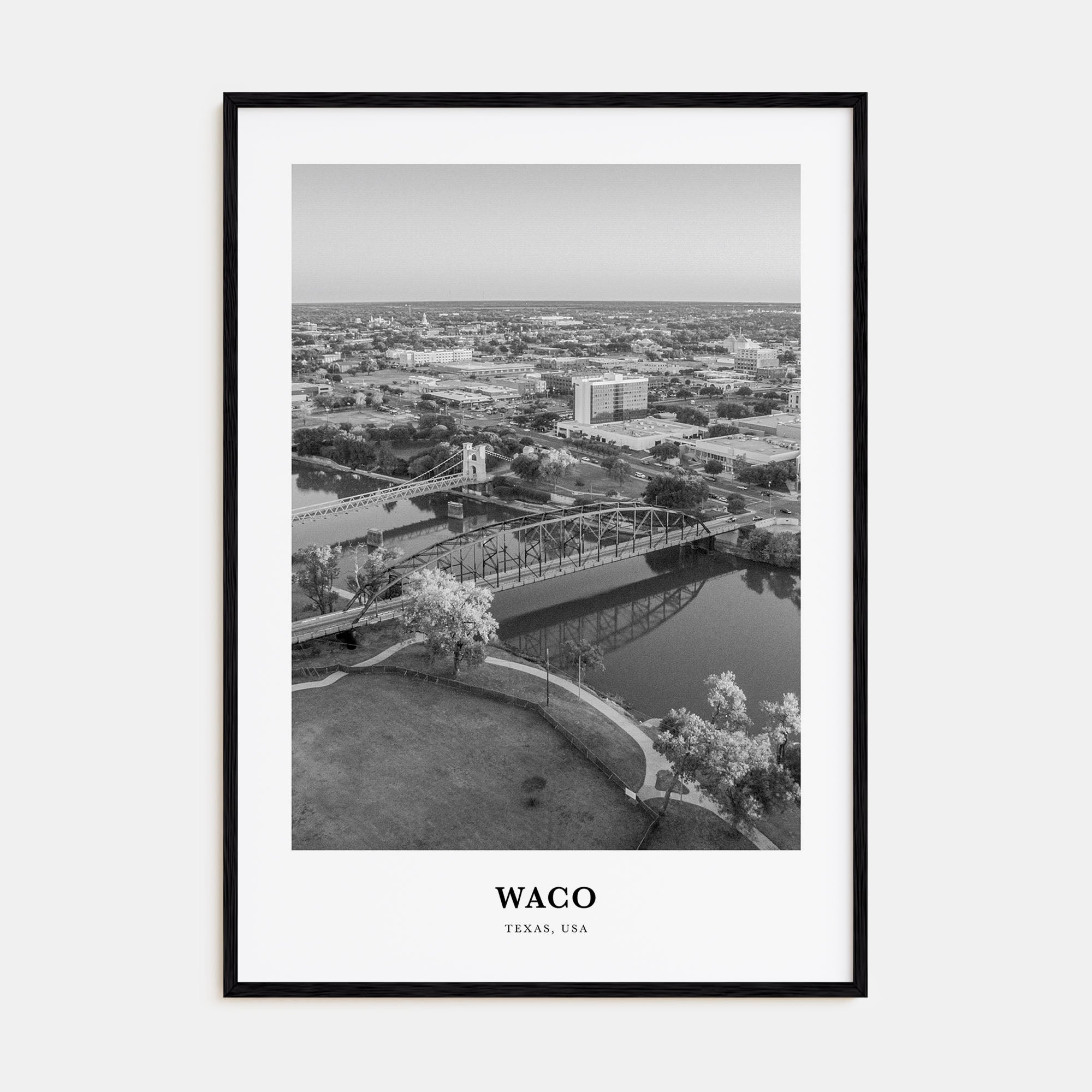 Waco Portrait B&W Poster
