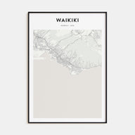 Waikiki Map Portrait Poster