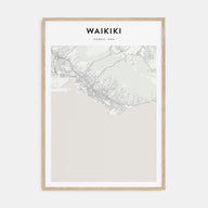 Waikiki Map Portrait Poster