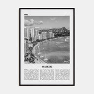 Waikiki Travel B&W Poster