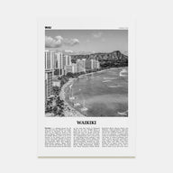 Waikiki Travel B&W Poster