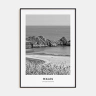 Wales Portrait B&W Poster