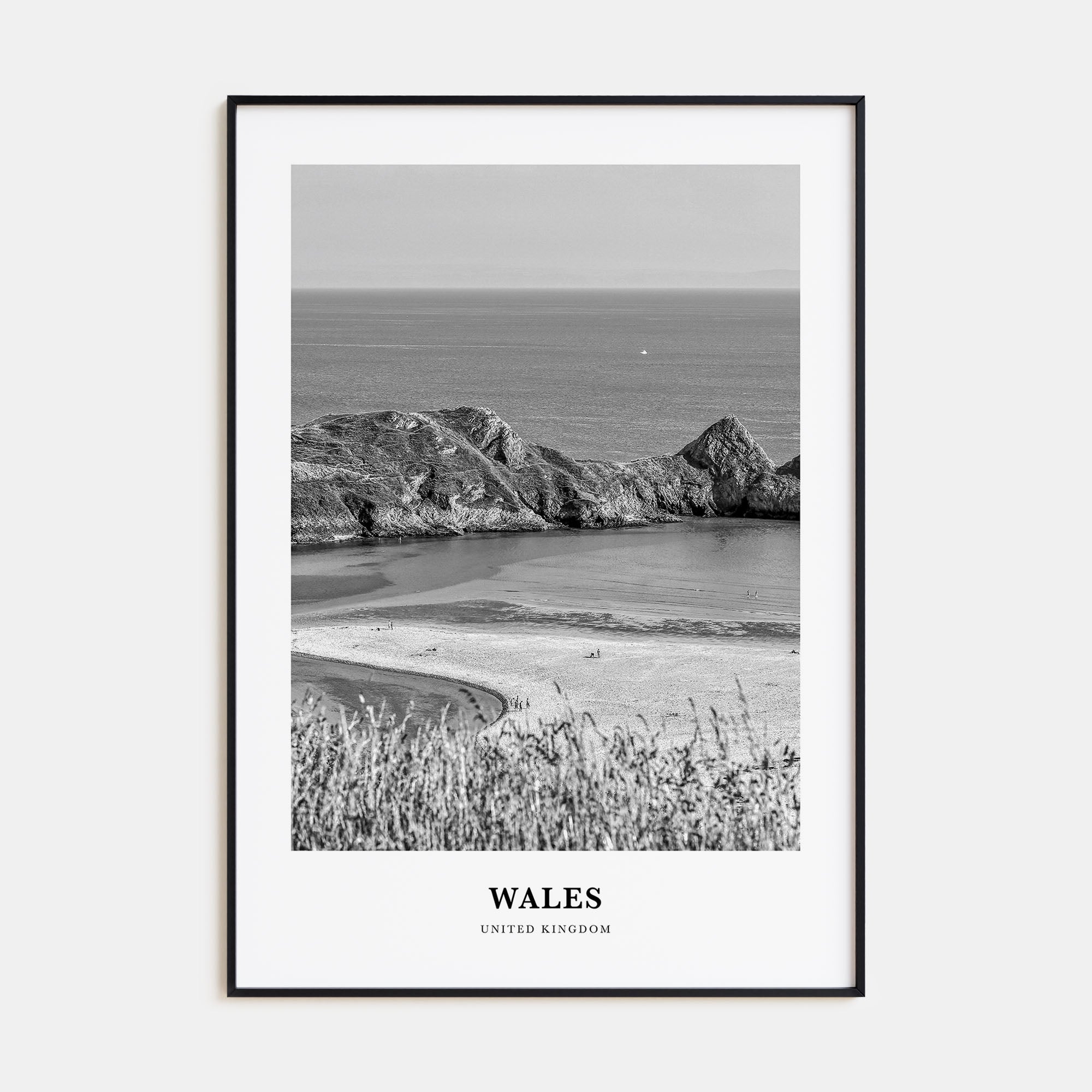 Wales Portrait B&W Poster