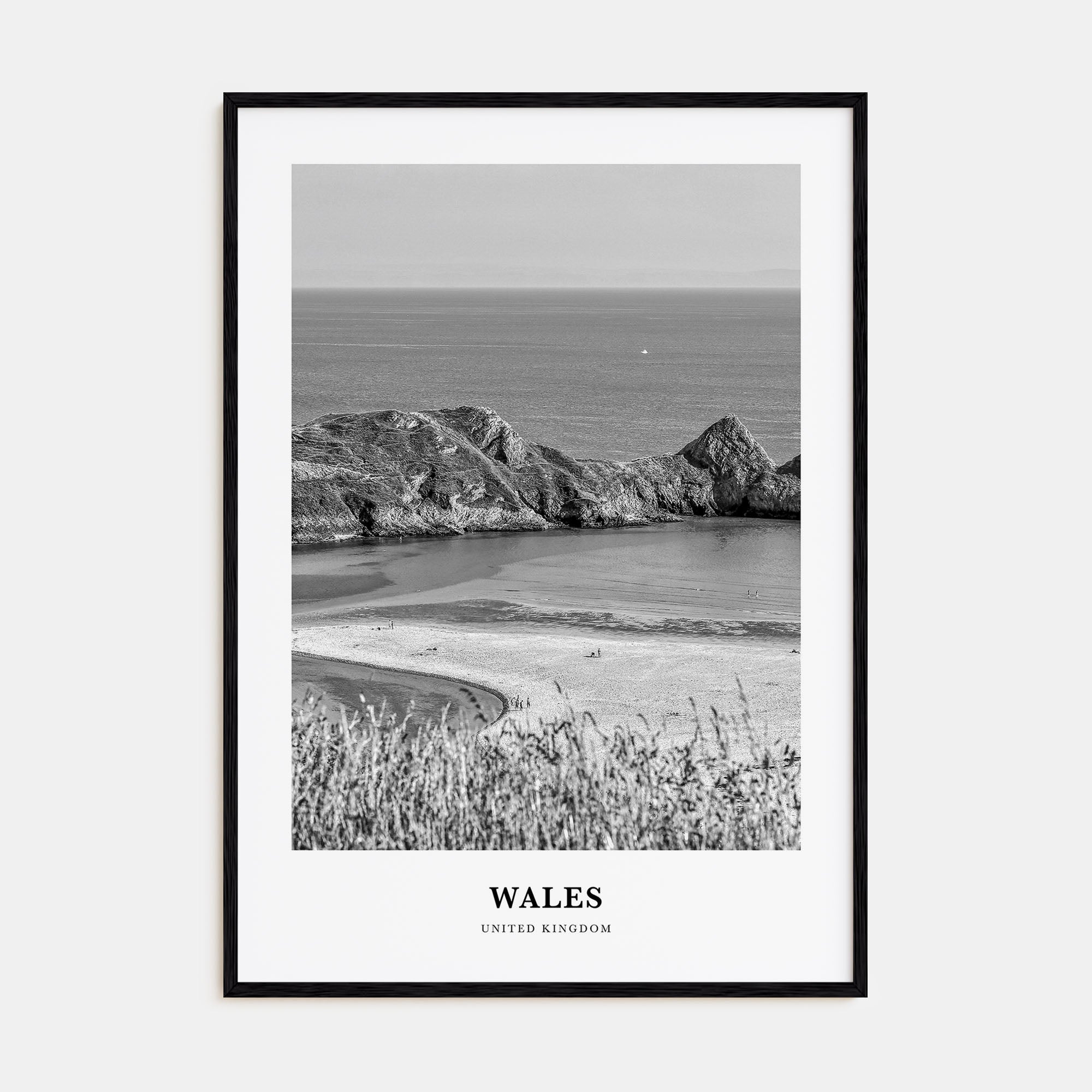 Wales Portrait B&W Poster