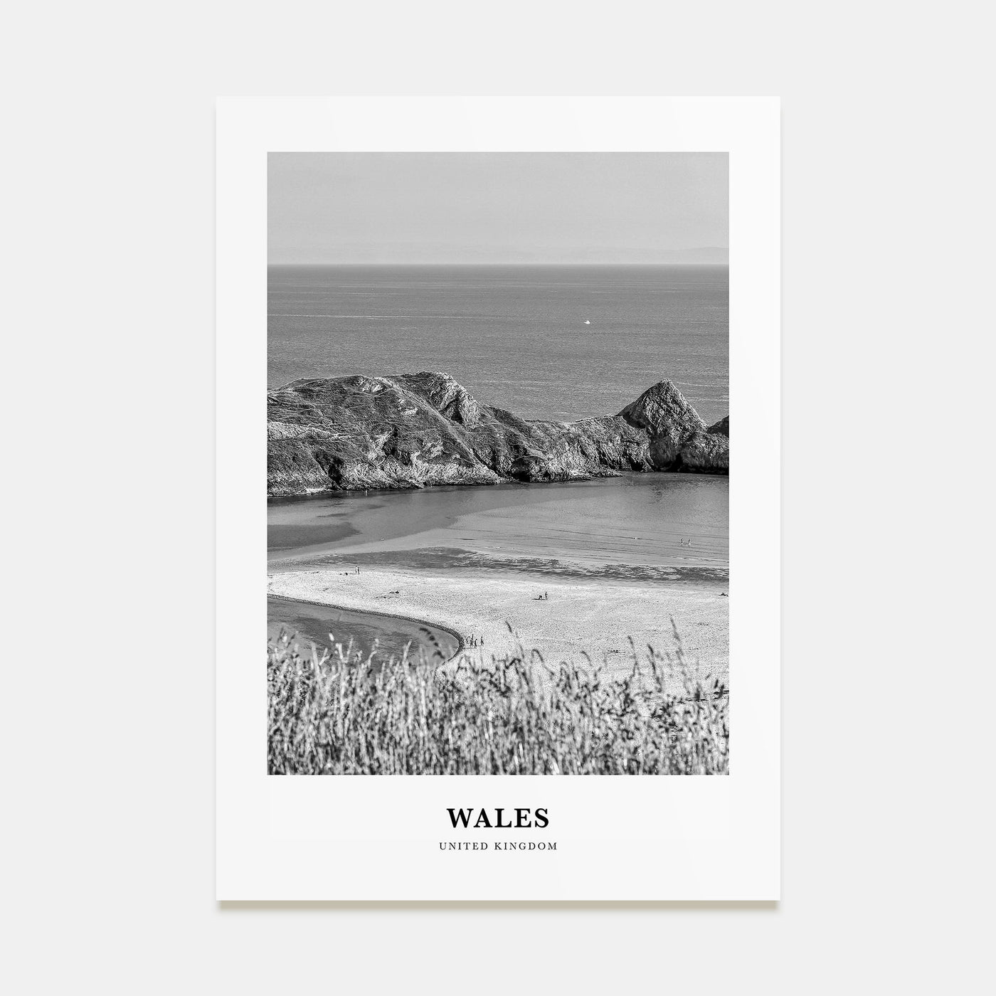 Wales Portrait B&W Poster