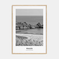 Wales Portrait B&W Poster